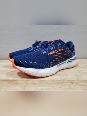 NWOT! BROOKS Men's Glycerin GTS 20 Running Shoes (12.5W(2E) Blue Depths/Orange